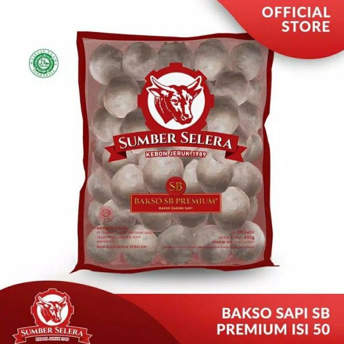 

MAKANAN BEKU / BAKSO SUMBER SELERA SB PREMIUM 50 PCS NON COD