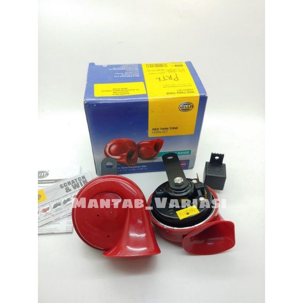 Klakson Mobil Keong Hella Red Twin Tone