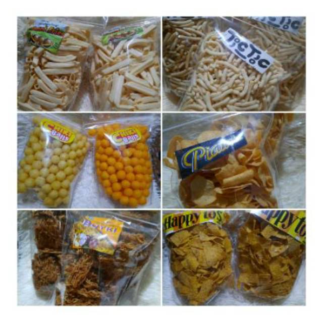 

BOYKI. TICTIC.FRENCH FRIES.Chiki Balls.PIATOS.HAPPY TOS.Snack Jadul.Snack lebaran.Snack branded.