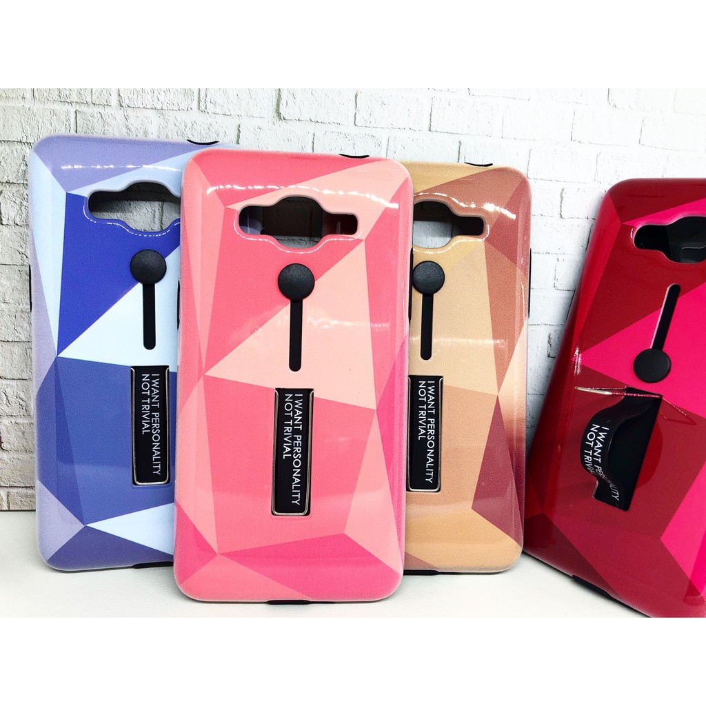 Hardcase Kick Stand Holder GRIP KILAT Glossy Samsung A6+ 2018,J2 Core,J4,J4+,J6,J6+,J8