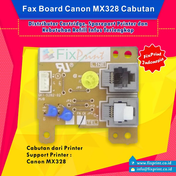 Fax Board Canon MX328- Fax Mainboard Printer Canon MX 328 - USED FSB3257