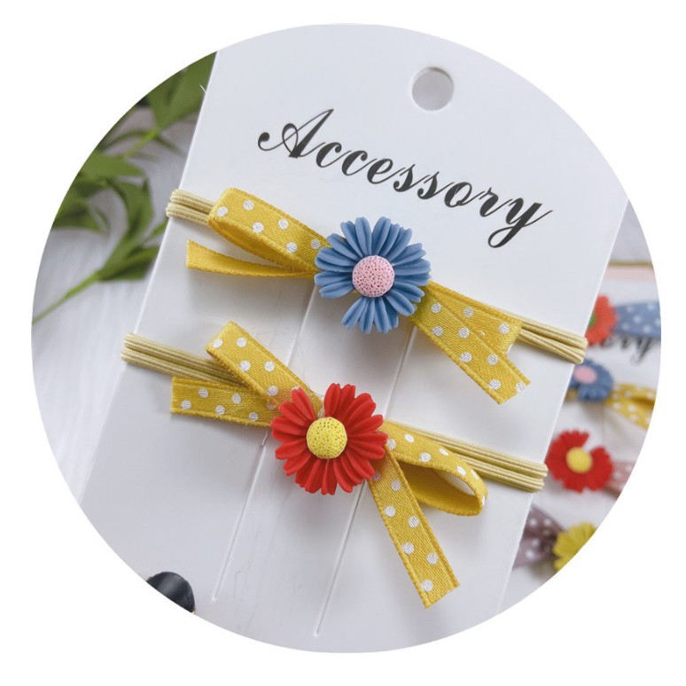 Karet Ikat Rambut DAISY PITA Akrilik Gaya Korea Import Murah Fashion Wanita Dewasa dan Anak Hairband