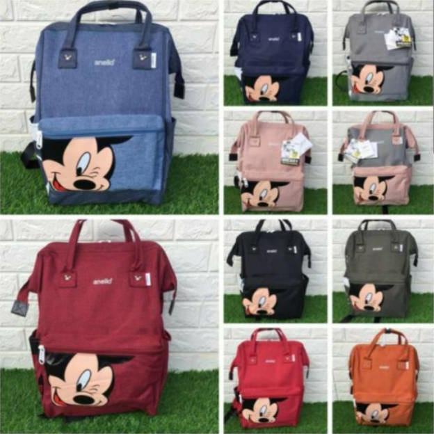 Tas Ransel Anello Mickey Wanita Ransel Laptop Wanita Backpack Sekolah