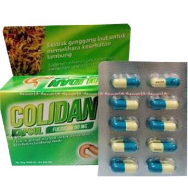 Colidan Hijau Fucoidan 50mg Obat Mag Lambung Green Isi 30Kapsul