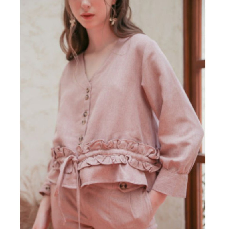 MAVEN DEFECT 50% GEMMA TOP IN ROSE BLOSSOM