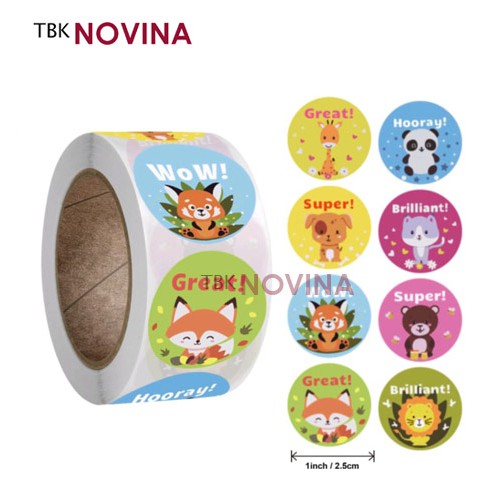 [KODE 63] Stiker Reward Anak Label Segel 2.5cm (10pcs)