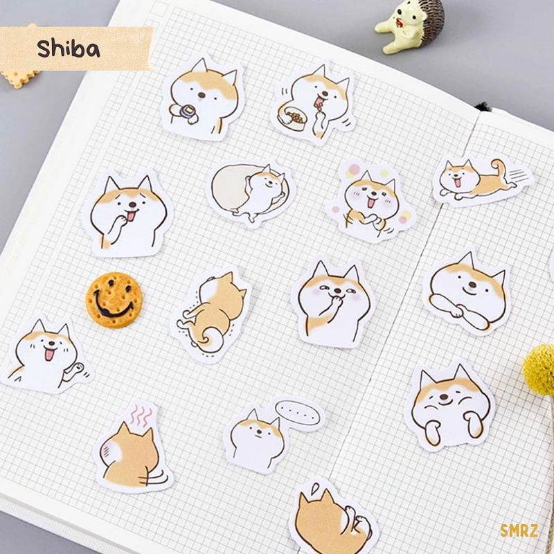 

Shiba Sticker Piece - Stiker Ecer Tema Anjing / Stiker Aesthetic / Stiker Kawai Jepang / Scrapbook / Stationary