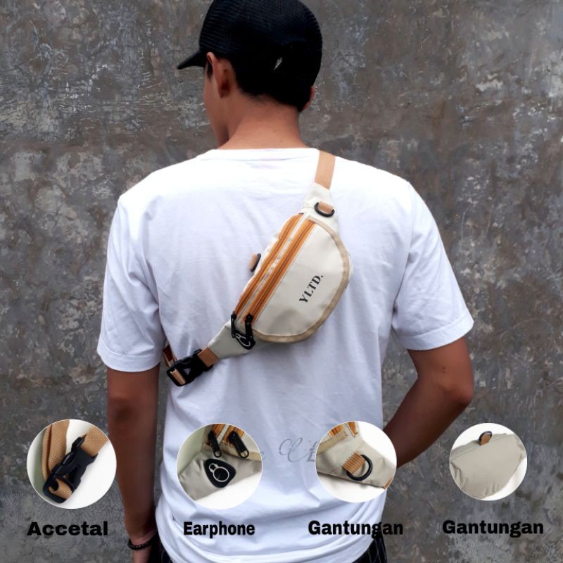 Tas selempang waistbag mini pria ORIGINAL