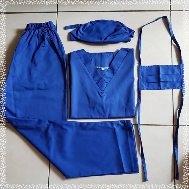 Baju Oka perawat pria dan wanita lengan panjang/baju medis/baju UGD/baju operasi/baju jaga