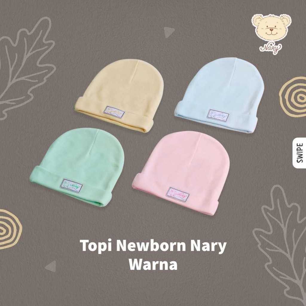 Nary Bayi Topi Newborn Warna Putih &amp; Soft