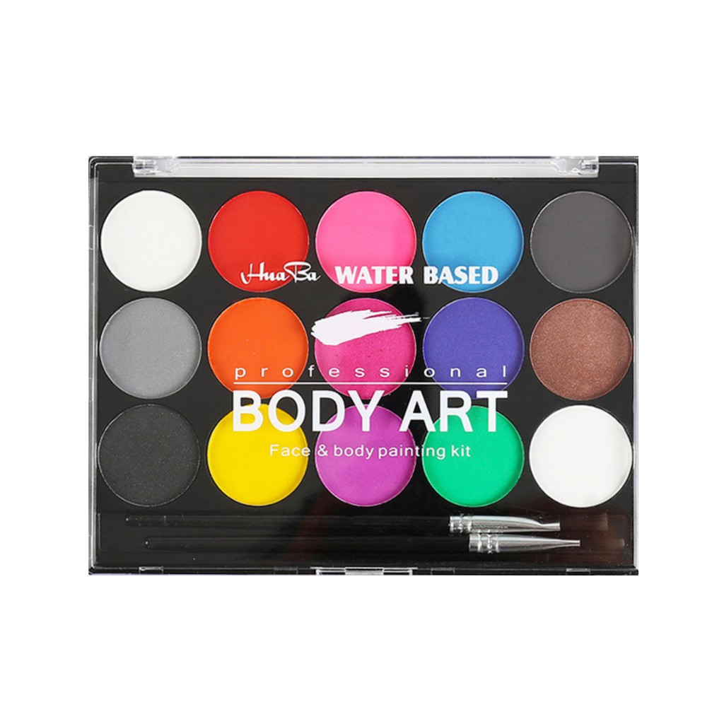 FPWC palet 15 warna face paint watercolor painting makeup oil special effect lukis wajah