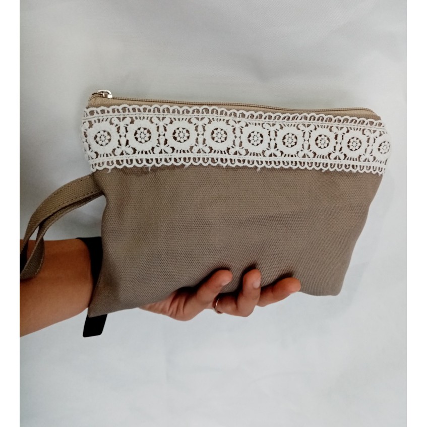 pouch kosmetik murah _kanvas premium_renda