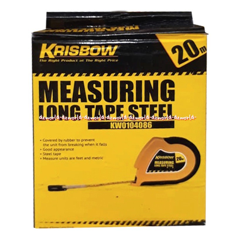 Krisbow Measuring long Tape 20m Meteran Panjang Alat Ukur Centimeter Cm Kris Bow Longtape