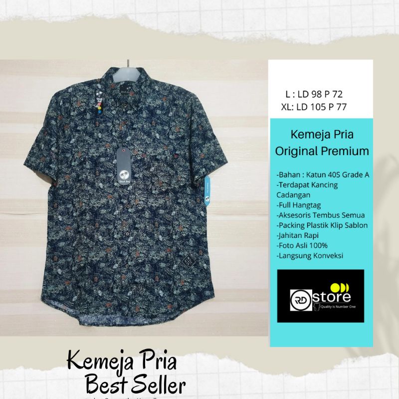 LANGSUNG KONVEKSI Kemeja Pria Motif Lengan Pendek Kemeja Distro Hem Pria Kemeja Kantor