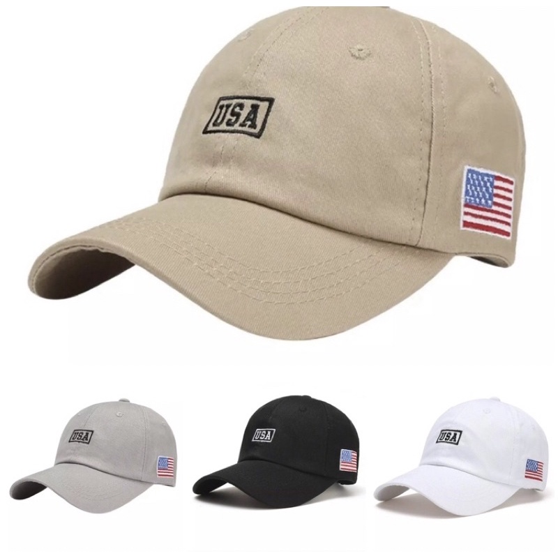 Topi USA Import New Stayle Baseball America Snapback Pria dan Wanita Casual Unisex/Topi Bendera