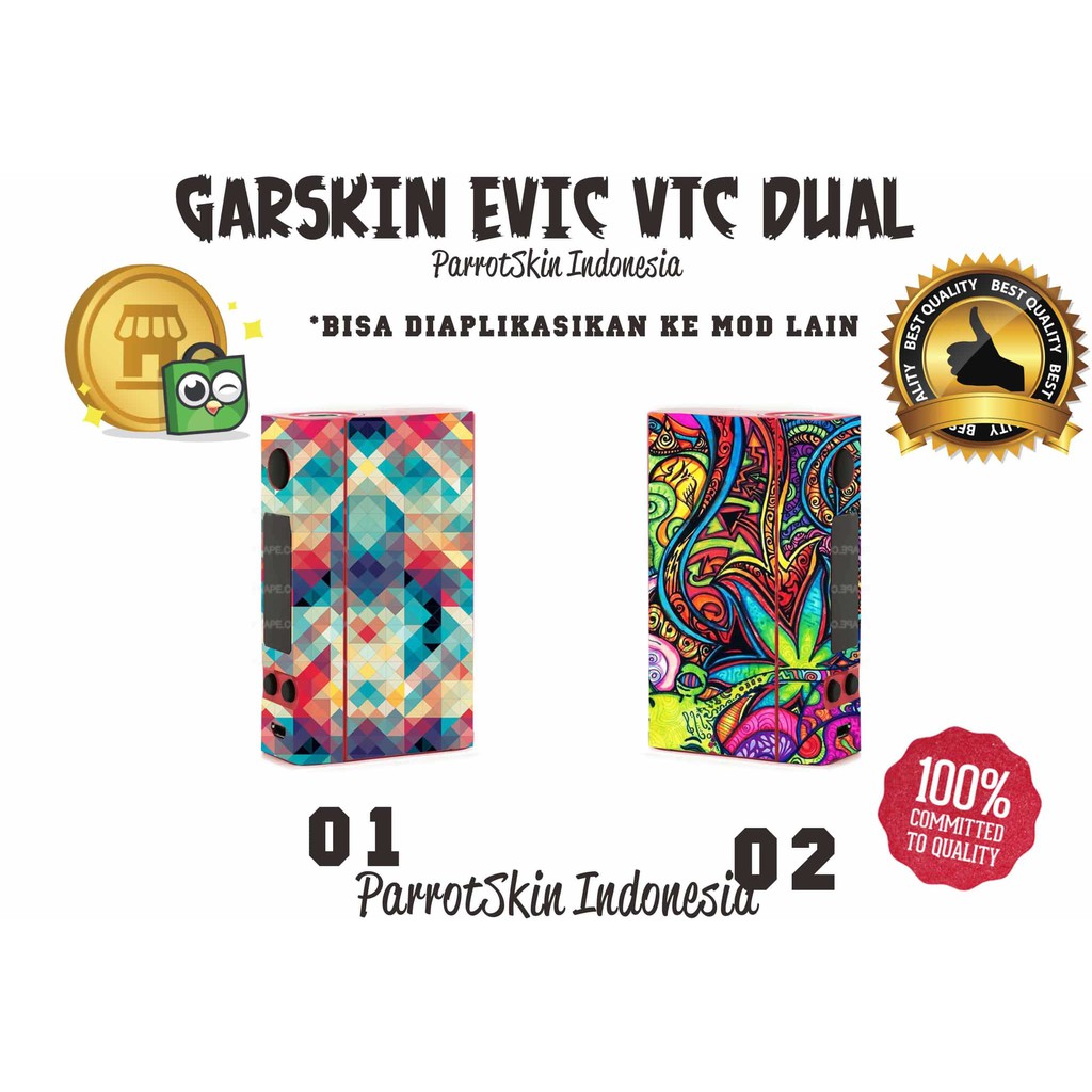 Garskin skin sticker warp Evic Vtc Dual abstract