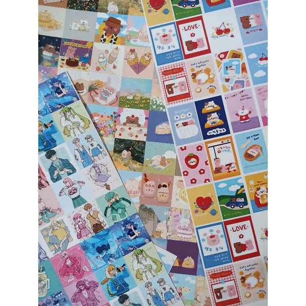

PAKET HEMAT 45 ,54 PC STICKER CUTE/STICKER AESTHETIC/FREEBIES ISI RANDOM