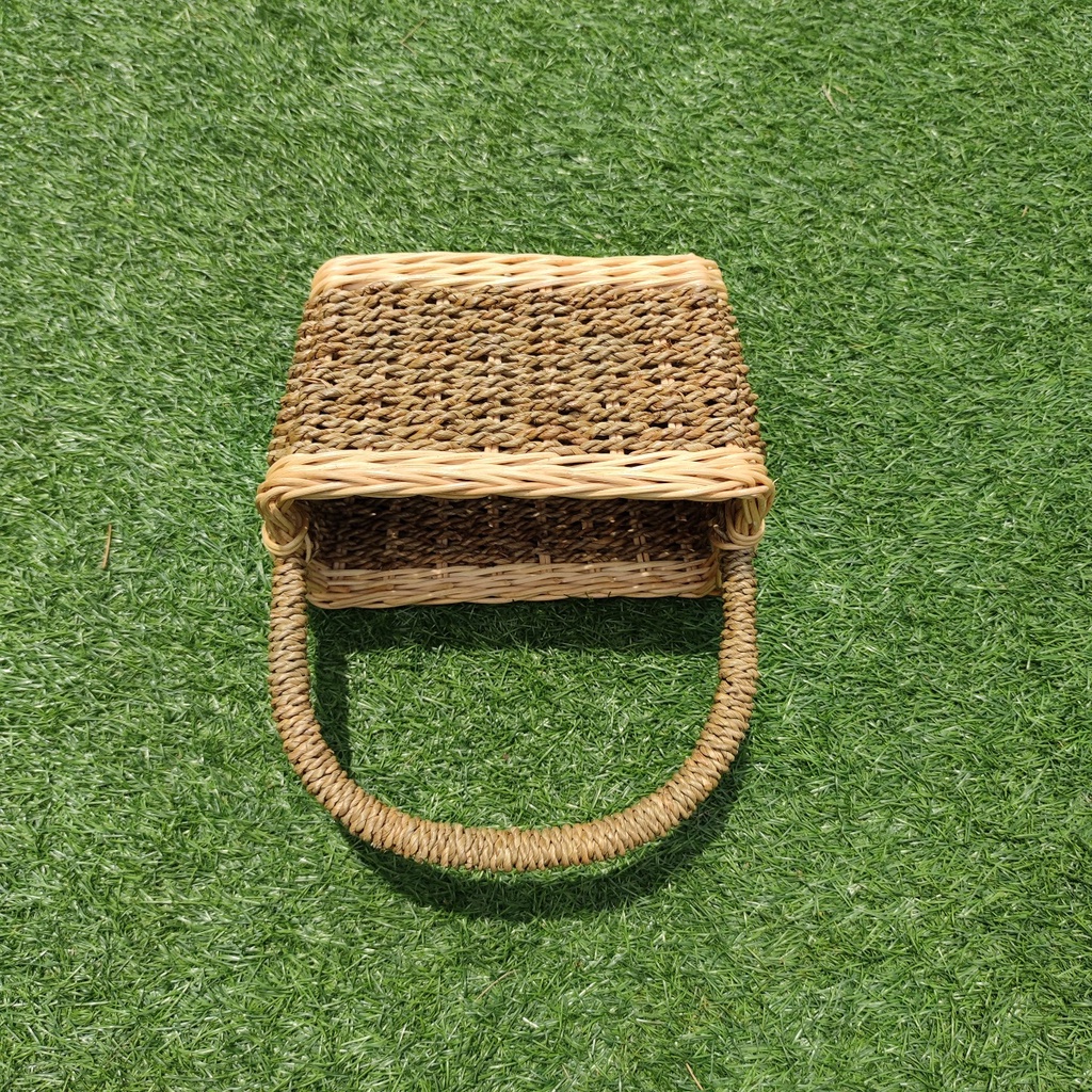 Kerajinan Tangan Rotan - Keranjang Tenteng Seagrass S - 23x13x27cm