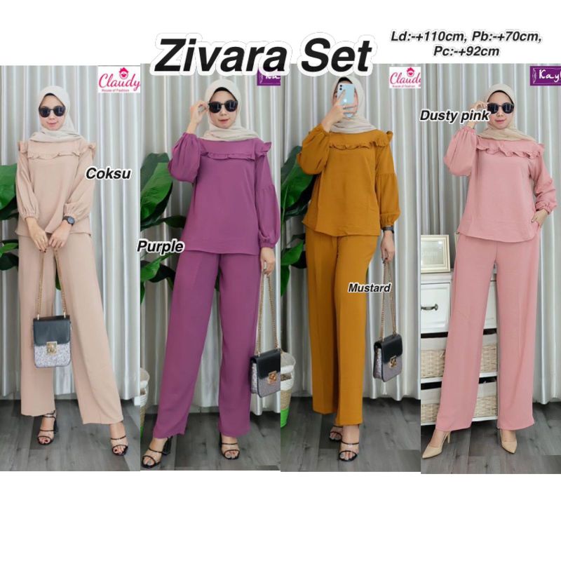 BEST SELLER ZIVARA SET CRINKLE AIRFLOW/ SETELAN TERBARU CRINKLE WANITA KEKINIAN /ONE SET OOTD FASHIO