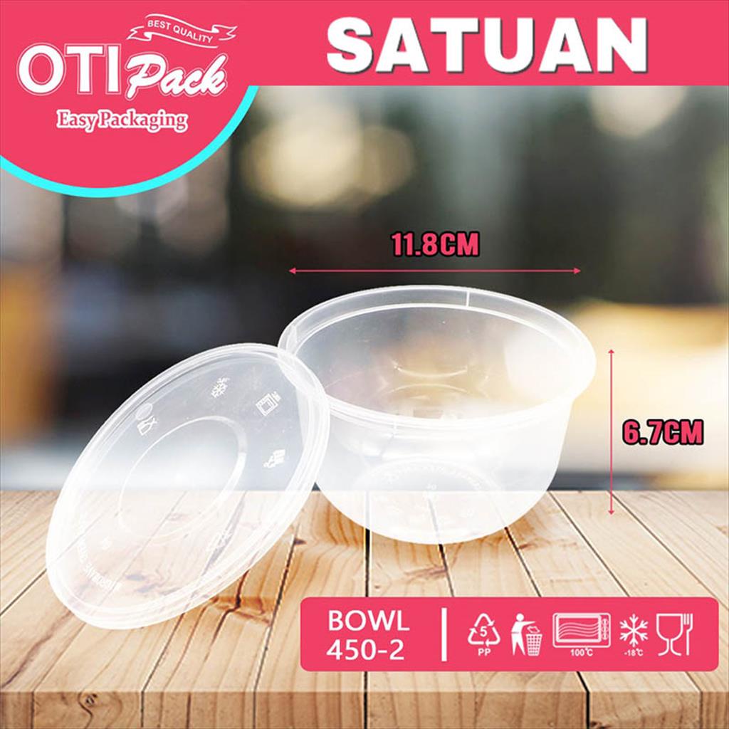 Thinwall Satuan/Thinwall Bulat Mangkuk 450ml Thinwall Otipack Mangkok OTBS450-2