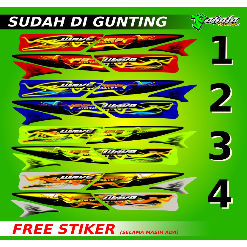 Stiker Motor Supra 125 Wave 125 Dragon