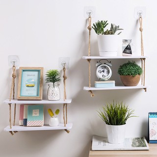 Wall Mounted Shelf Living Room Storage Rack Shelves Trays Bookshelves Bedroom Supplies Shopee Indonesia