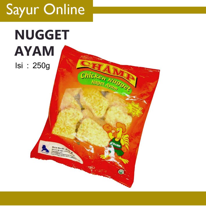 

[SayurOnline] NUGGET AYAM - CHAMP [1 Pack, 250g]