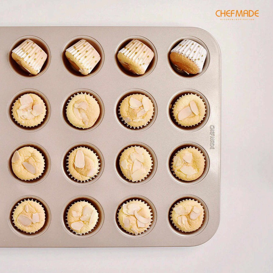 Chefmade WK9753 mini muffin bake pan 20 cups - Loyang cupcake Mini