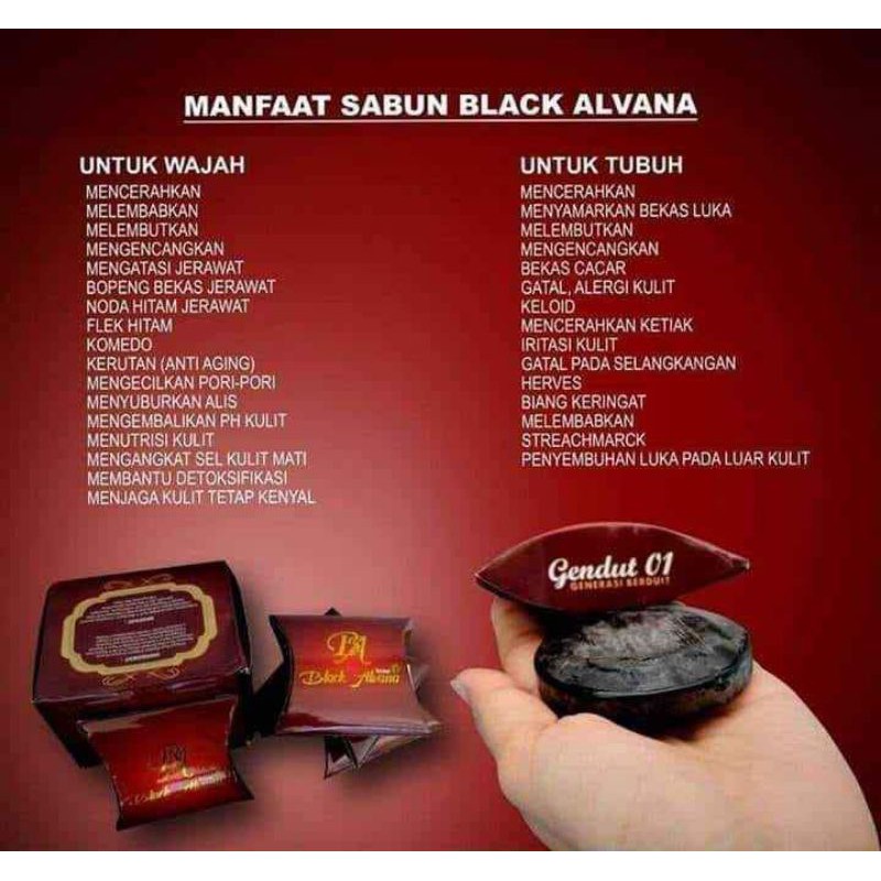 Sabun Black Alvana