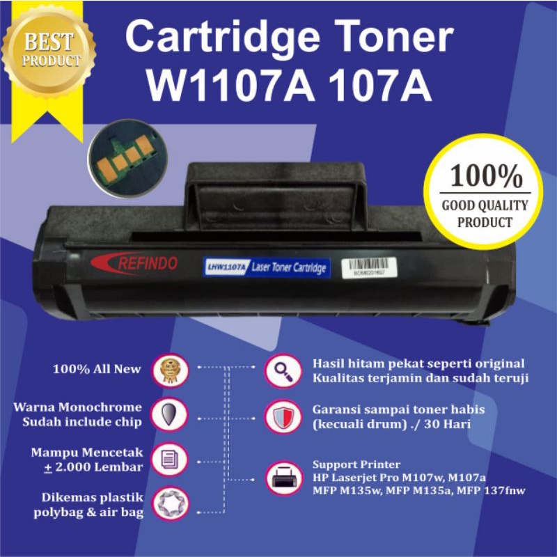 Toner Cartridge Compatible W1107A 107A HP M107 M135 M137