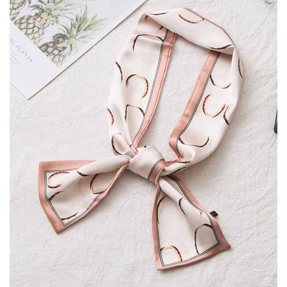Joshin Multi fungsi Korea Silk Scarf Satin Syal / Bandana Korea Fashion/ Twilly Bag / Ikat Rambut Korea Scarf Leher