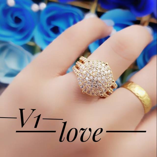 Xuping cincin lapis emas 24k 2220s
