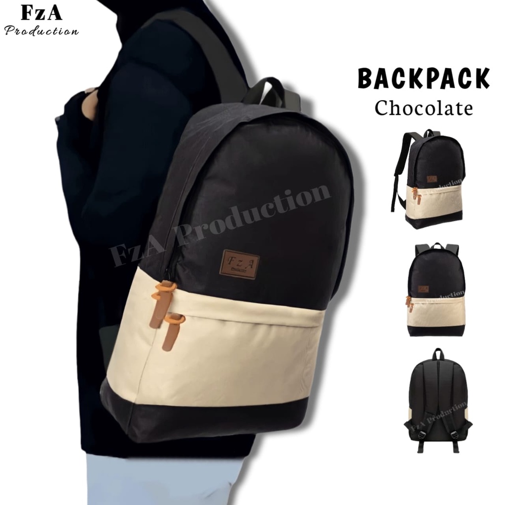 Big Promo..Tas Ransel Distro Casual Pria Wanita Tas Ransel Laptop Premium FREE Tas Waist Bag Trendy