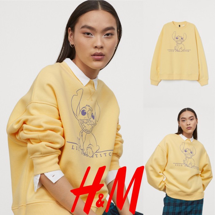 SWEATER HOODIE H&M ORIGINAL STITCH YELLOW HNM SALE CREWNECK H&M SWEATER HOODIE PRIA SWEATER OVERSIZE