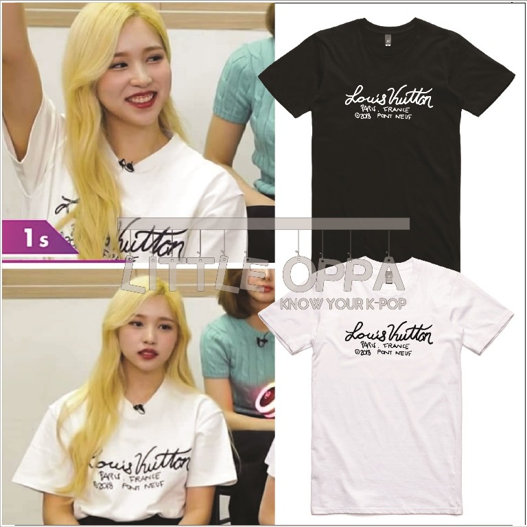 BAJU KAOS KPOP IDOL FASHION TWICE MINA LV PARIS FRANCE T-SHIRT