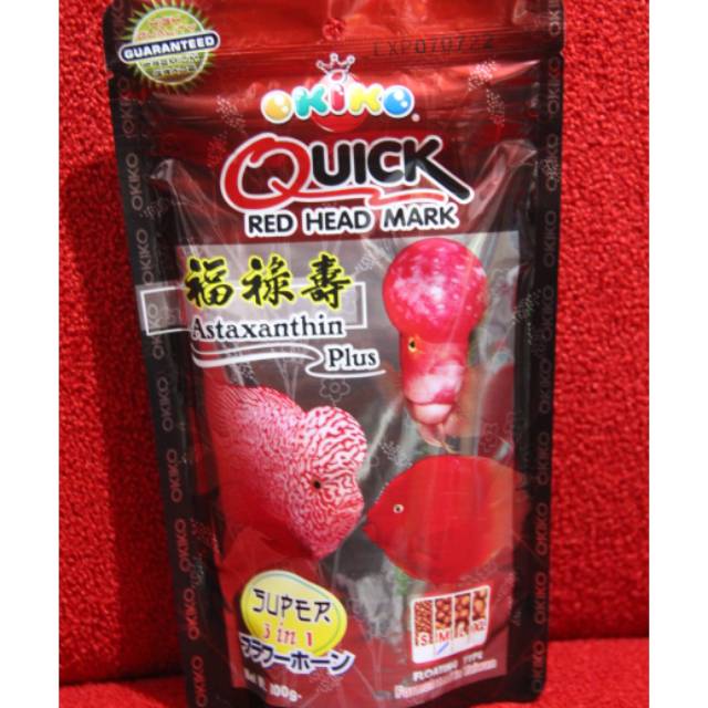 okiko quick pellet ikan louhan impor thailand