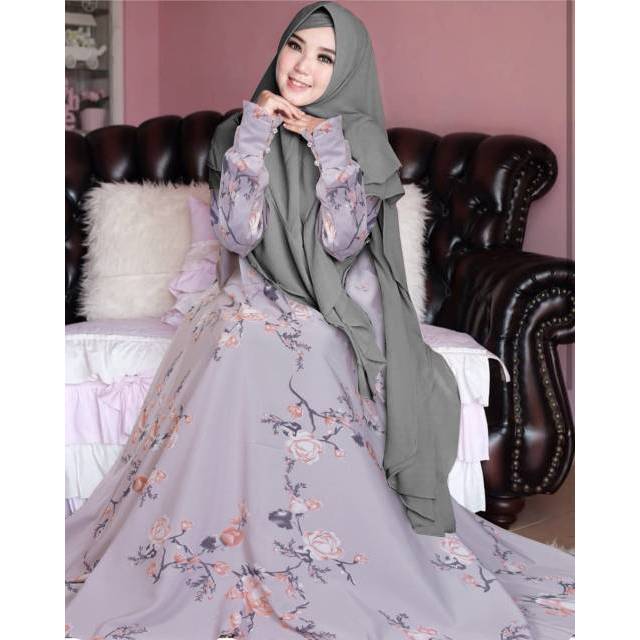 SYAR'I IBU-IBU gamis syar'i Manohara morif bunga terlariiiiiiiiisss