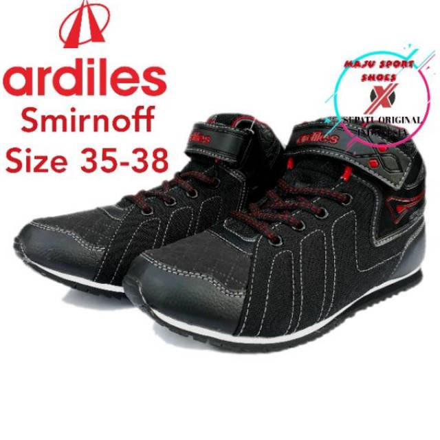 SEPATU SEKOLAH ORIGINAL ARDILES SMIRNOFF T BOOT PEREKAT TALI