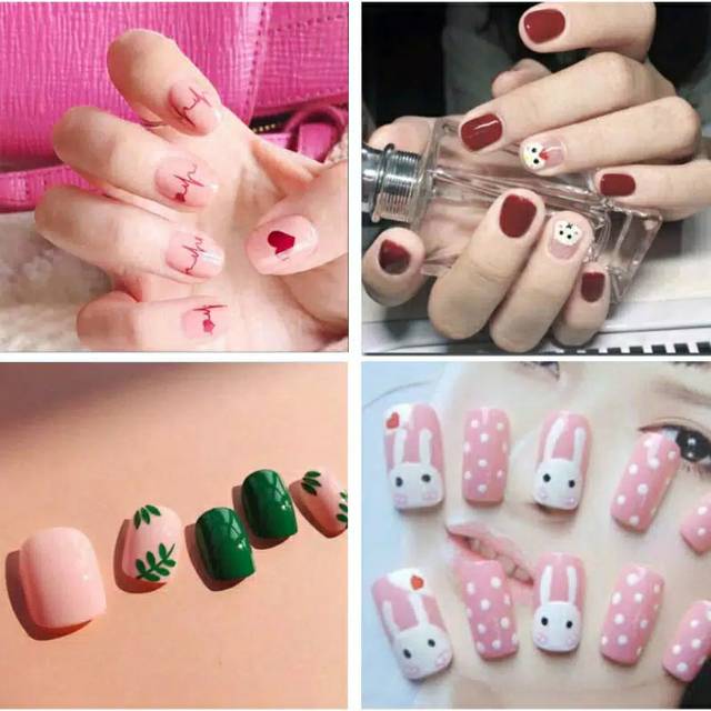 Stiker Kuku High End Motif Kartun 3D Nail Sticker 14PCS