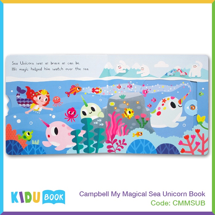 Buku Cerita Bayi dan Anak Campbell My Magical Sea Unicorn Book Kidu Baby