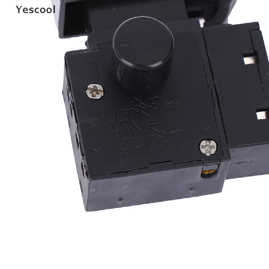 Yescool FA2-4 / 1BEK Saklar Tombol trigger Kontrol Kecepatan Bor Elektrik 6a 250v Warna Hitam