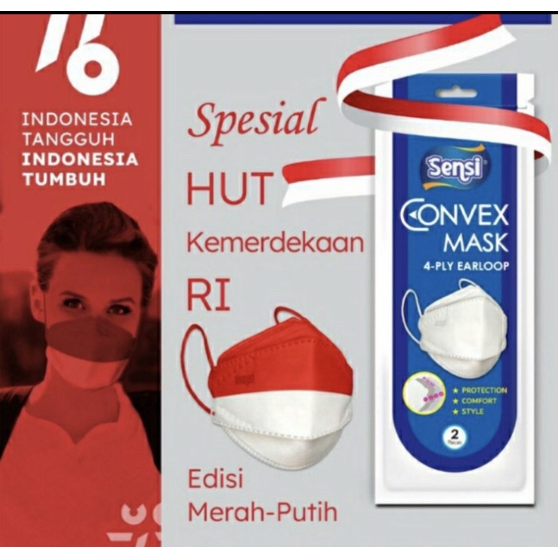 masker sensi convex mask 4ply mirip masker EVO