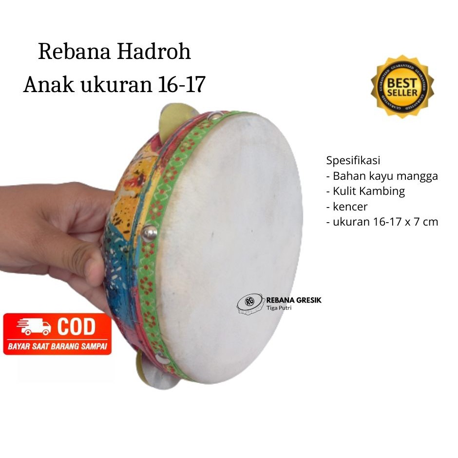 alat hadroh rebana hadroh ukuran 16-17 cm Alat hadroh  Alat musik rebana  alat rebana alat hadroh