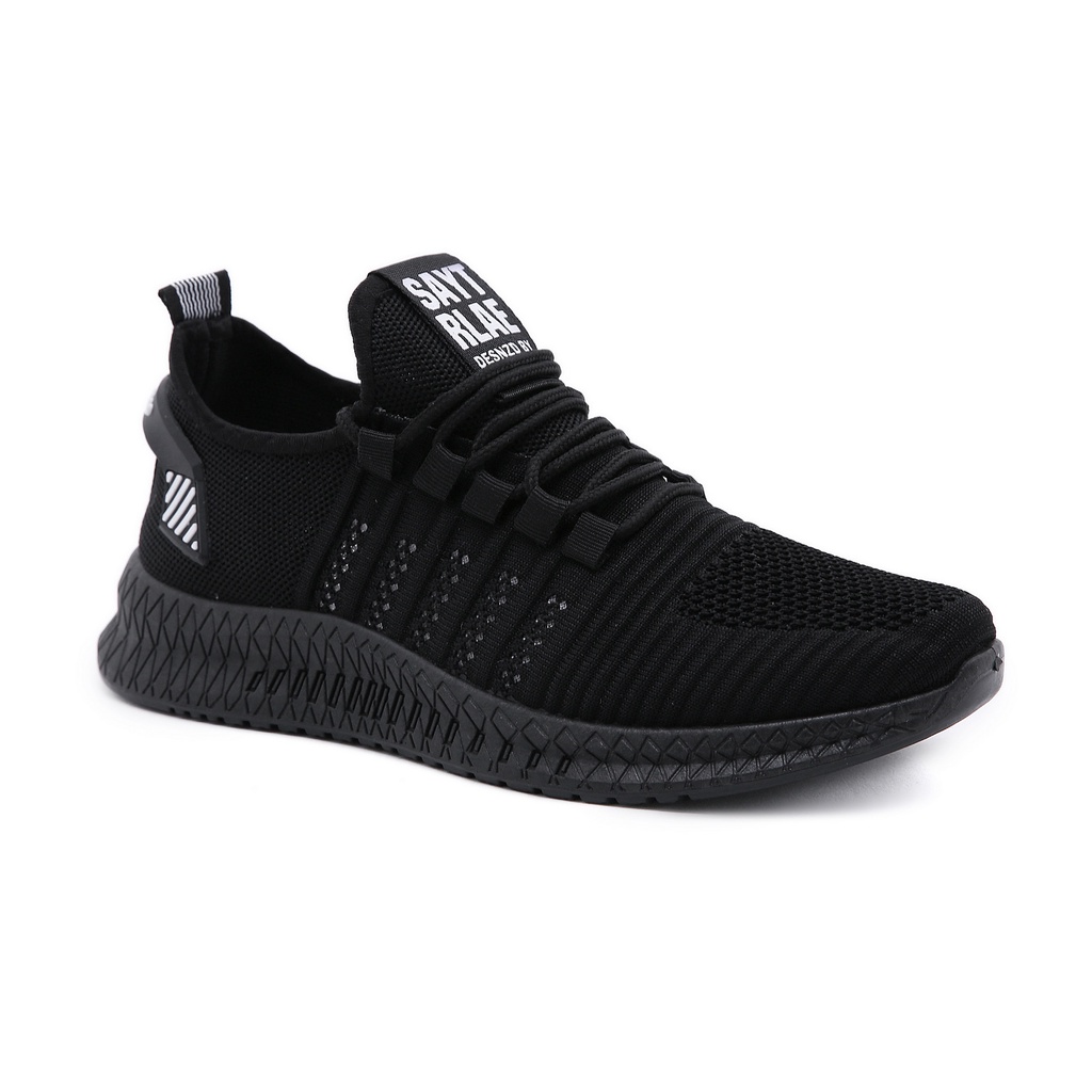 PVN Sepatu Sneakers Pria Full Black 177