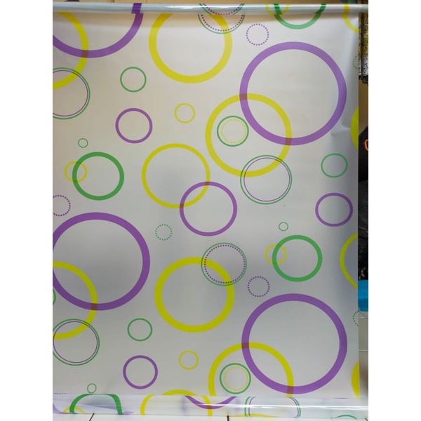 stiker kaca motif bulat warna