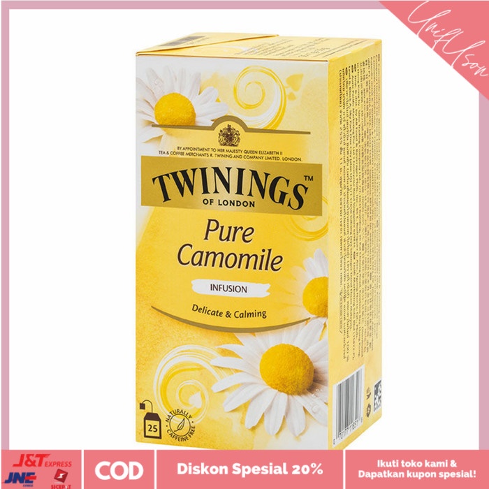 

⭐COD⭐ Teh Celup TWININGS Pure Camomile Chamomile Infusion 25 bags