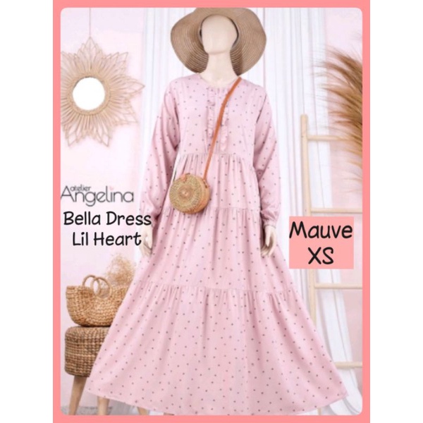 Bella Dress Lil Heart Mauve XS Atelier Angelina