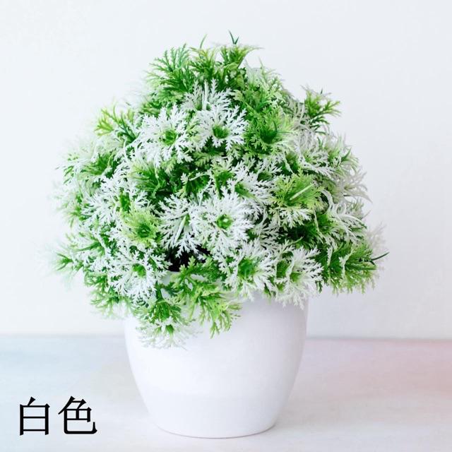 TIB / COD P2040. Bunga plastik. Bunga tanaman. Bunga dekorasi-Putih