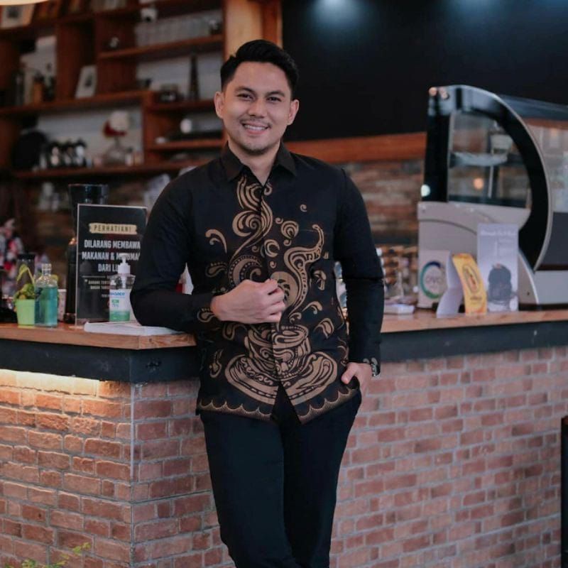 KOPI Kemeja Batik Pria Lengan Panjang Modern Premium Jumbo Dewasa- Baju Batik Pria Cowok Kondangan Pesta Seragam Sragam Kerja Kantor