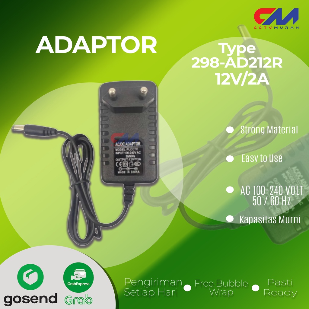 Adaptor 12V/2A || Type 298-AD212R || Adaptor 12V 2A Best Seller